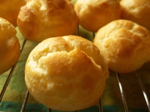 Cream Puffs cooling on the rack